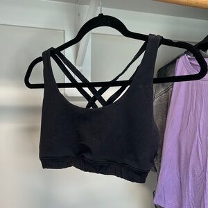 lulu lemons black sports bra